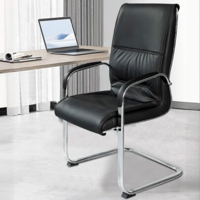 Executive leather high back visitor seat