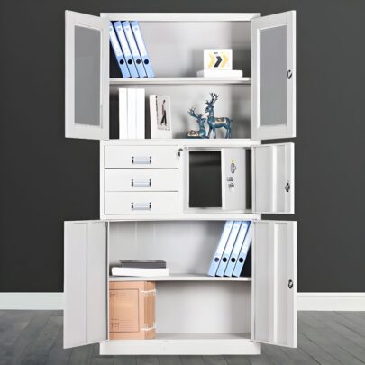 Office filing cabinet with safe