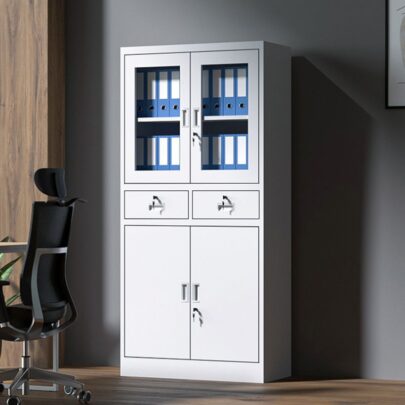 2-door steel lockable filing cabinet