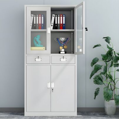 2-door metallic office filing cabinet