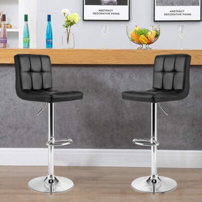 Swivel barstool-black