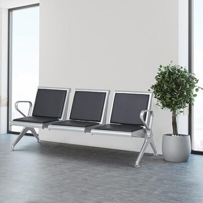3-link padded heavyduty waiting bench