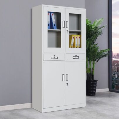 Half Glass Steel Filing Cabinet